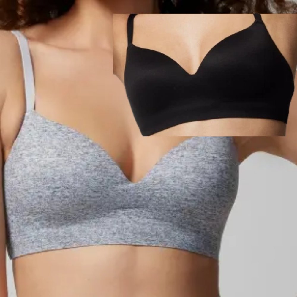 Soma Enbliss Wireless Bra 40DD NWOT Black/Heather LOT 2